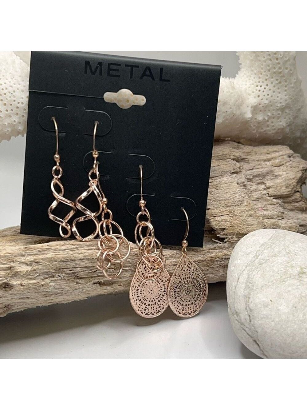 METAL 3 earring set